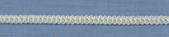 4mm White Knitted Polyester Lacing Cord (per metre)