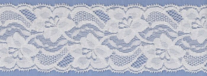 55mm White Elastic Stretch Lace (per metre) #1