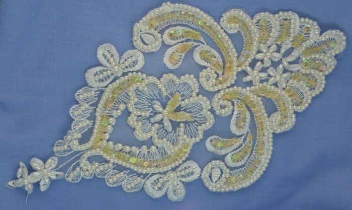 Gorgeous White Pearl Encrusted Motif