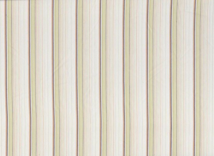 Green / White Striped Cotton / Nylon / Spandex Blend Shirting Fabric 115cm Wide