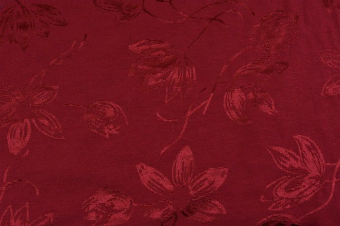 Red SIlky Floral Patterned Upholstery / Furnishing Fabric 155cm wide (per metre)